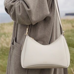 Polene White Leather Shoulder Bag - Umi Bag